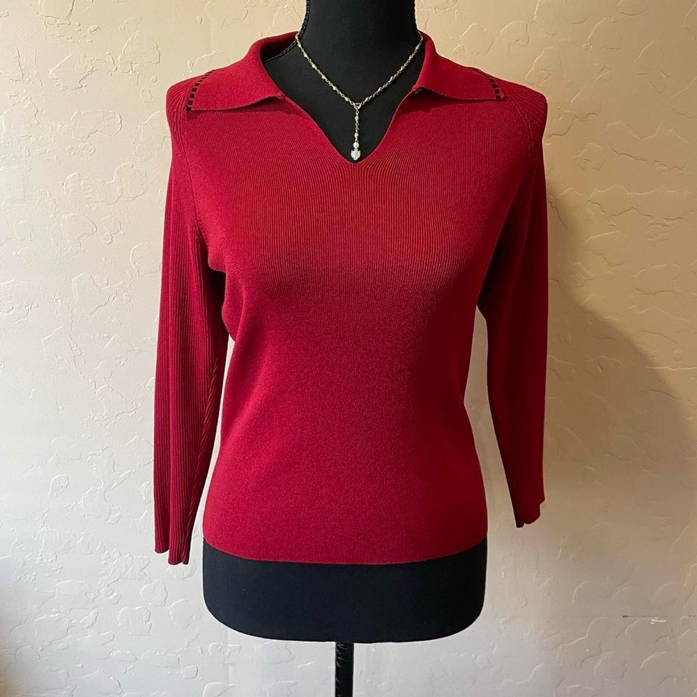 Ann Taylor red top